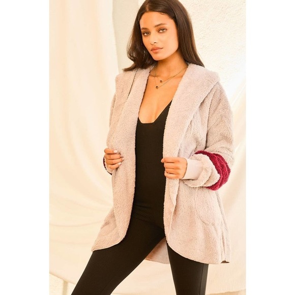 💥Hooded Teddy Jacket With Pockets - Picture 5 of 9